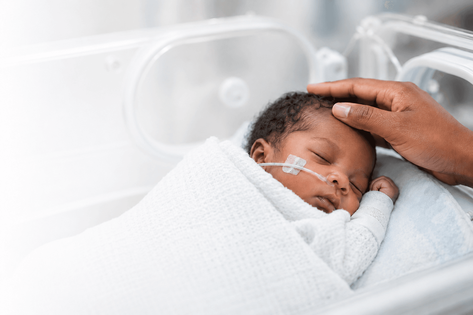 Newborn baby receiving gentle neonatal care at NeoLife Babies Hospital Kano
